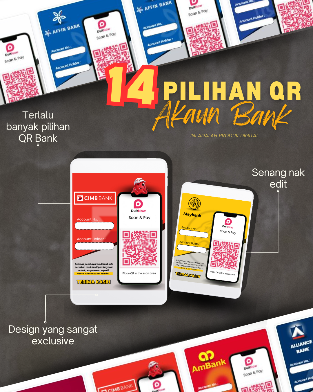 ROSHAZZ RICH RESOURCES | 14 Pilihan QR Code Akaun BANK