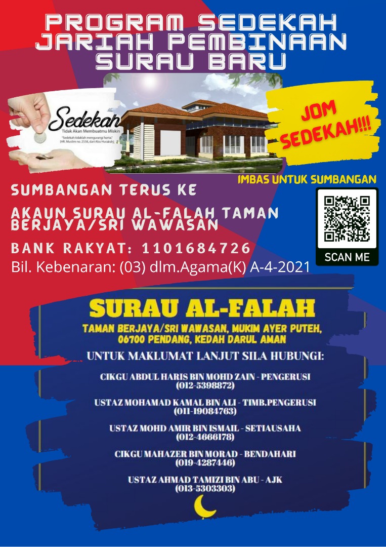 Surau Al Falah Taman Berjaya Taman Sri Wawasan Sedekah Jariah Bina Surau Baru