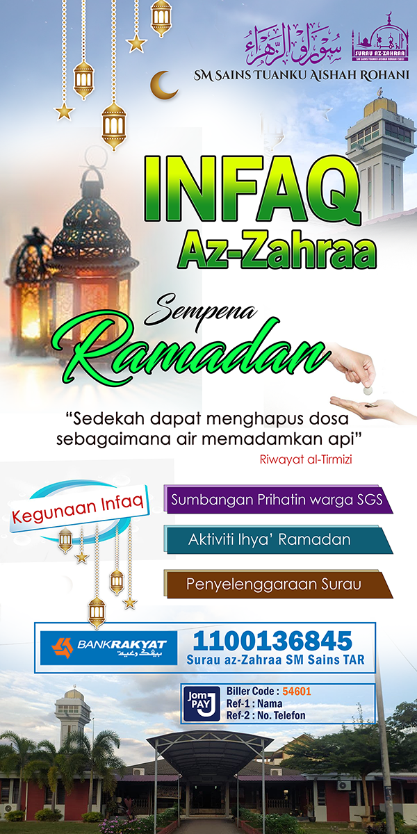 Surau Az-Zahraa SM Sains TAR | INFAQ AZ-ZAHRAA 1444 H